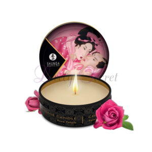 Mini bougie de massage erotique shunga rose