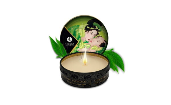 Mini bougie de massage erotique shunga the vert