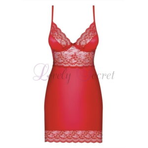 Nuisette satin rouge Lovica