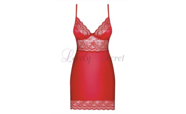 Nuisette satin rouge Lovica